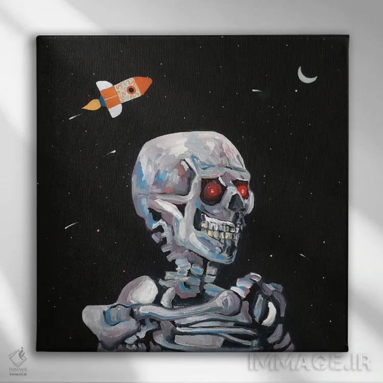 تابلو دکوراتیو ربات اثر جنیفر وارن - نمای روبهرو روی دیوار