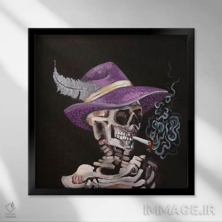 تابلو دکوراتیو سم سیلک اثر جنیفر وارن - نمای قابدار مشکی