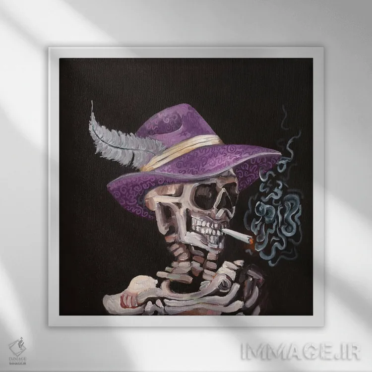 تابلو دکوراتیو سم سیلک اثر جنیفر وارن - نمای قابدار سفید