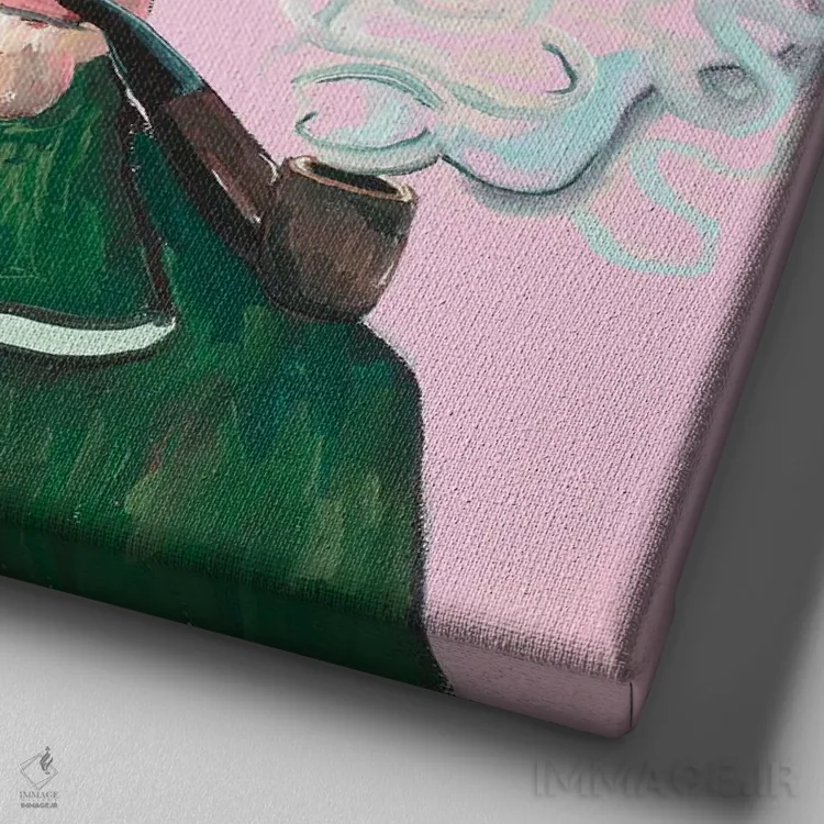 تابلو دکوراتیو تامی کین اثر جنیفر وارن - نمای نزدیک بافت بوم