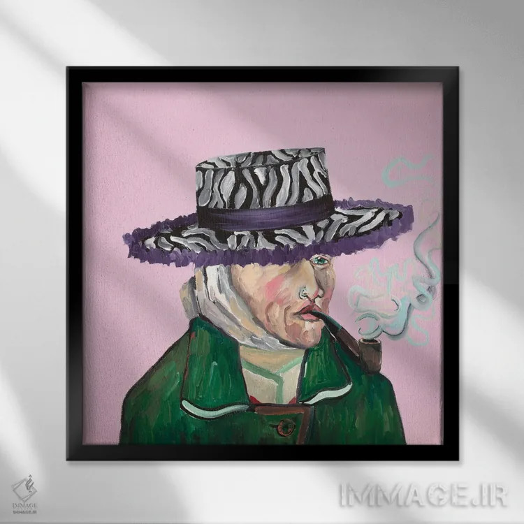 تابلو دکوراتیو تامی کین اثر جنیفر وارن - نمای قابدار مشکی