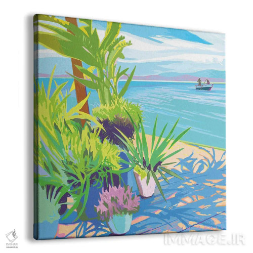 تابلو دکوراتیو ماهیگیرها اثر جاستین شال - نمای پرسپکتیو محصول