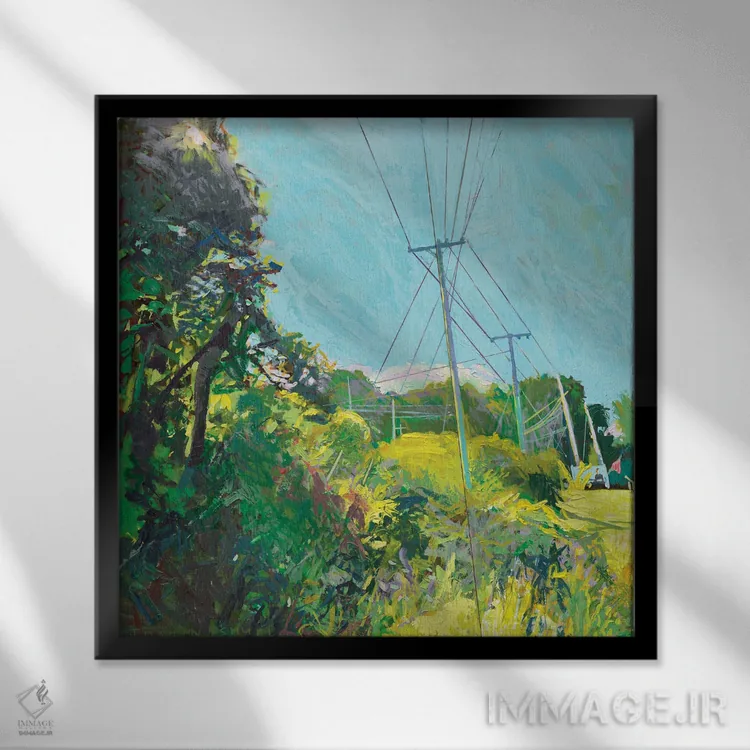 تابلو دکوراتیو خارج از جنگل اثر جاستین شال - نمای قابدار مشکی