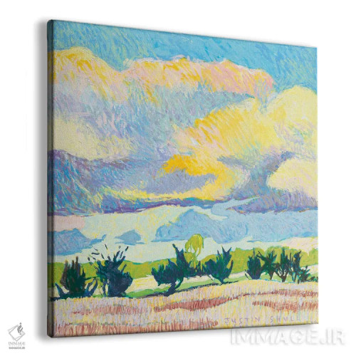 تابلو دکوراتیو رژه در باغ میوه اثر جاستین شال - نمای پرسپکتیو محصول