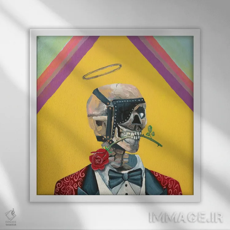 تابلو دکوراتیو ژنرال اثر جنیفر وارن - نمای قابدار سفید