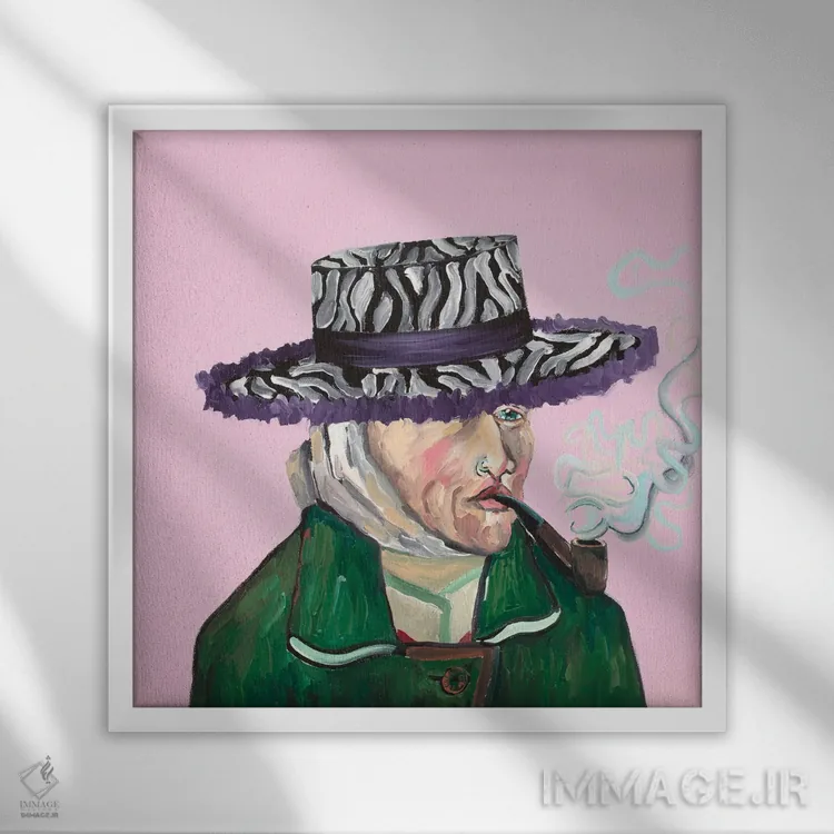 تابلو دکوراتیو تامی کین اثر جنیفر وارن - نمای قابدار سفید