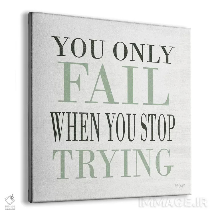تابلو دکوراتیو تلاش را متوقف نکن اثر جکسون بلوار - نمای پرسپکتیو محصول
