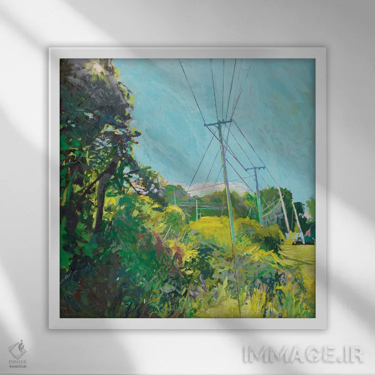 تابلو دکوراتیو خارج از جنگل اثر جاستین شال - نمای قابدار سفید