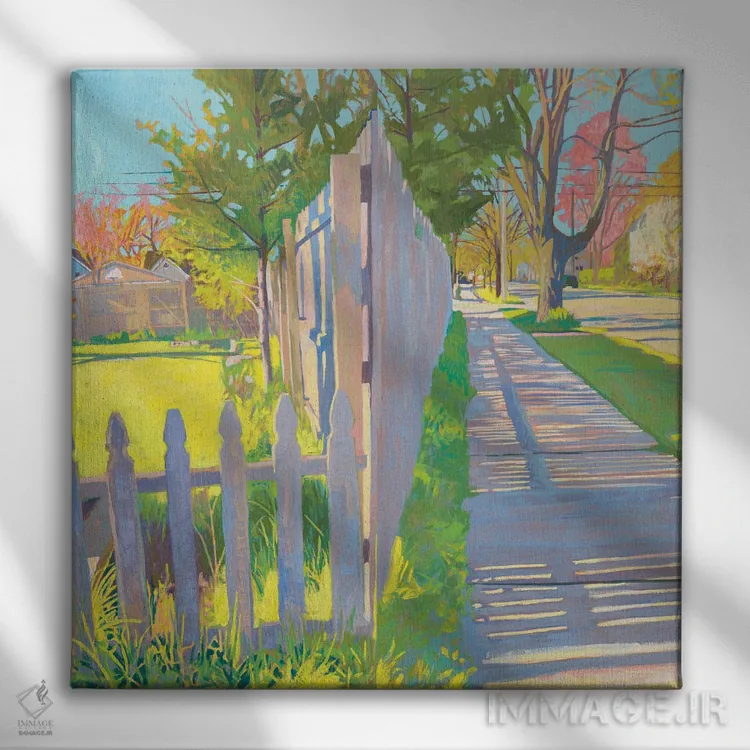 تابلو دکوراتیو همسایگان خوب اثر جاستین شال - نمای روبهرو روی دیوار