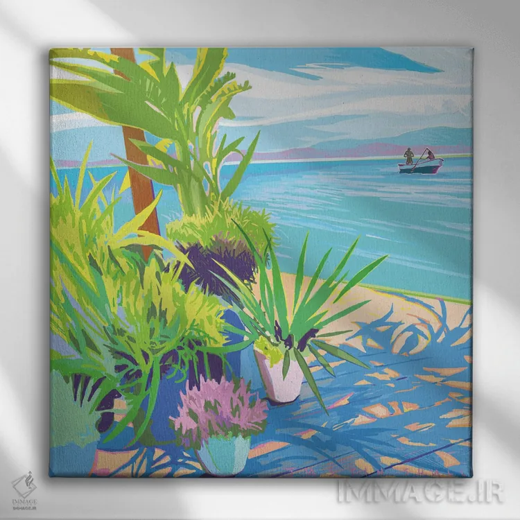 تابلو دکوراتیو ماهیگیرها اثر جاستین شال - نمای روبهرو روی دیوار