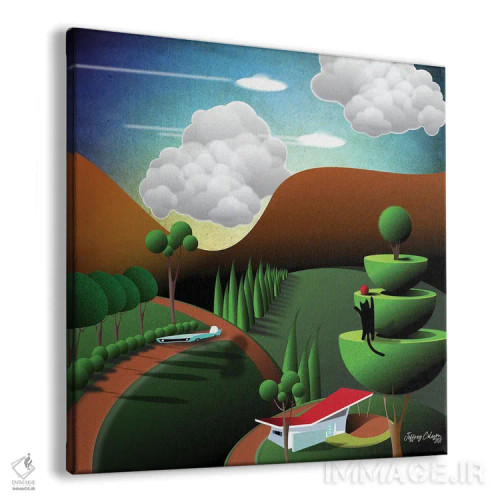 تابلو دکوراتیو یک روز مثل هر روز دیگر اما بعدش... اثر جفری کولیسون - نمای پرسپکتیو محصول