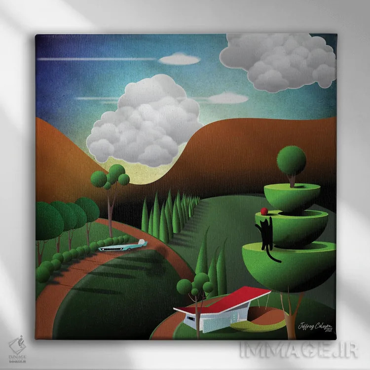 تابلو دکوراتیو یک روز مثل هر روز دیگر اما بعدش... اثر جفری کولیسون - نمای روبهرو روی دیوار