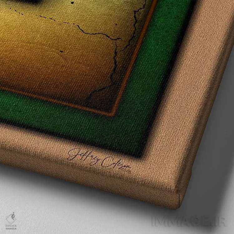 تابلو دکوراتیو توهم نقاشی غار اثر جفری کولیسون - نمای نزدیک بافت بوم