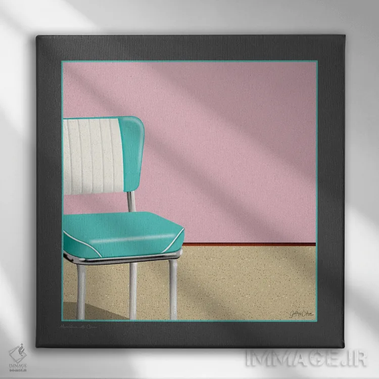 تابلو مدرن مارمولئوم با صندلی اثر جفری کولیسون - نمای روبهرو روی دیوار