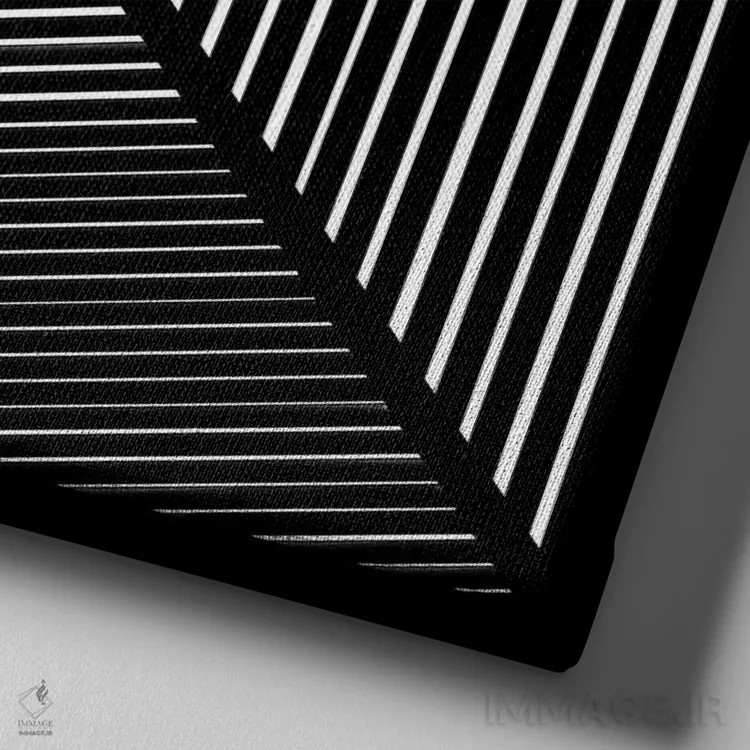 تابلو انتزاعی آشوب کنترل شده شماره یک اثر جیم اشلوتزاور - نمای نزدیک بافت بوم