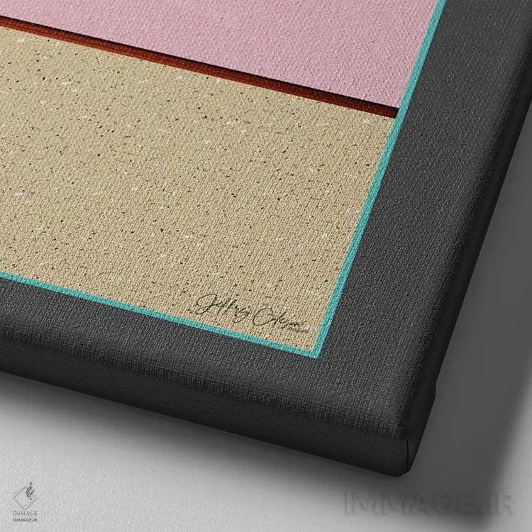 تابلو مدرن مارمولئوم با صندلی اثر جفری کولیسون - نمای نزدیک بافت بوم