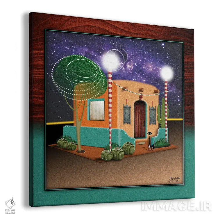 تابلو دکوراتیو تعطیلات کویری اثر جفری کولیسون - نمای پرسپکتیو محصول