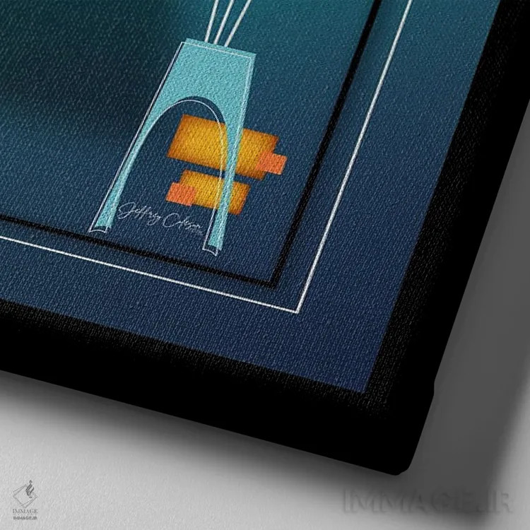 تابلو دکوراتیو مد کویری اثر جفری کولیسون - نمای نزدیک بافت بوم