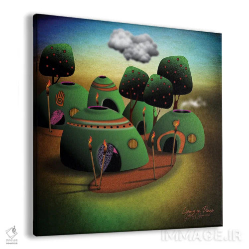 تابلو دکوراتیو زندگی در آرامش اثر جفری کولیسون - نمای پرسپکتیو محصول