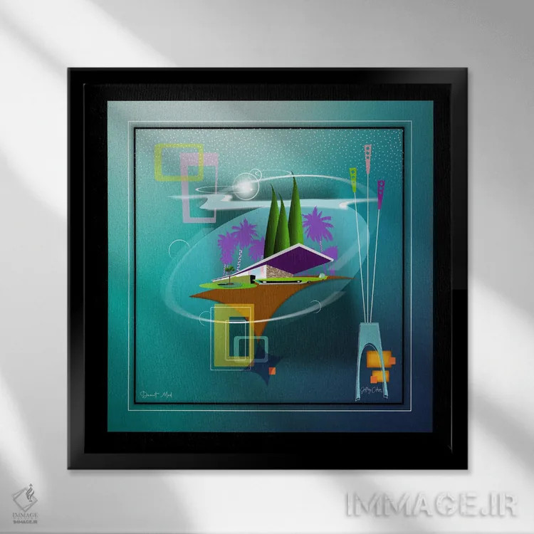 تابلو دکوراتیو مد کویری اثر جفری کولیسون - نمای قابدار مشکی