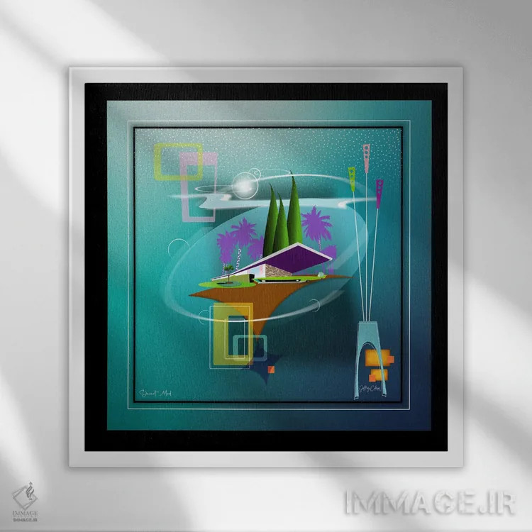 تابلو دکوراتیو مد کویری اثر جفری کولیسون - نمای قابدار سفید