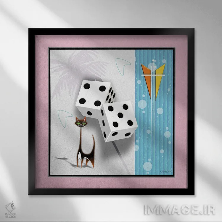 تابلو دکوراتیو خوش شانس اثر جفری کولیسون - نمای قابدار مشکی