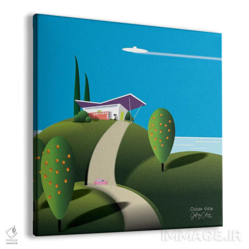 تابلو دکوراتیو نمای اقیانوس اثر جفری کولیسون - نمای پرسپکتیو محصول