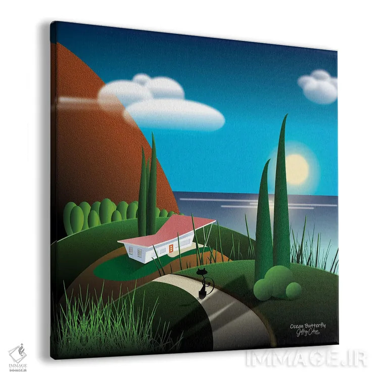 تابلو دکوراتیو پروانه ی اقیانوسی اثر جفری کولیسون - نمای پرسپکتیو محصول