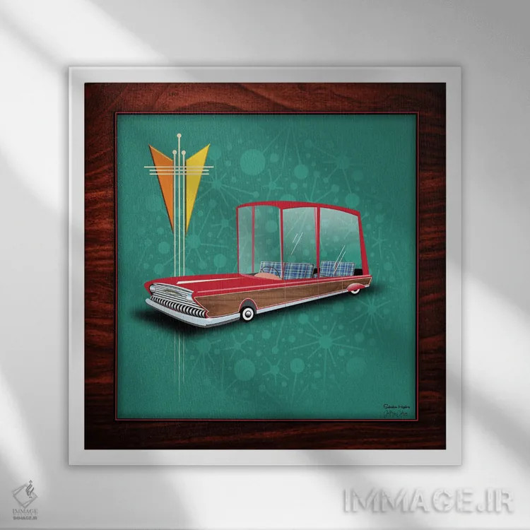 تابلو دکوراتیو های بوی حومه شهری اثر جفری کولیسون - نمای قابدار سفید