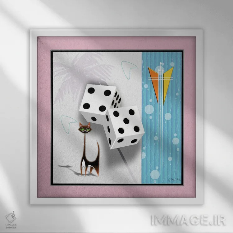 تابلو دکوراتیو خوش شانس اثر جفری کولیسون - نمای قابدار سفید