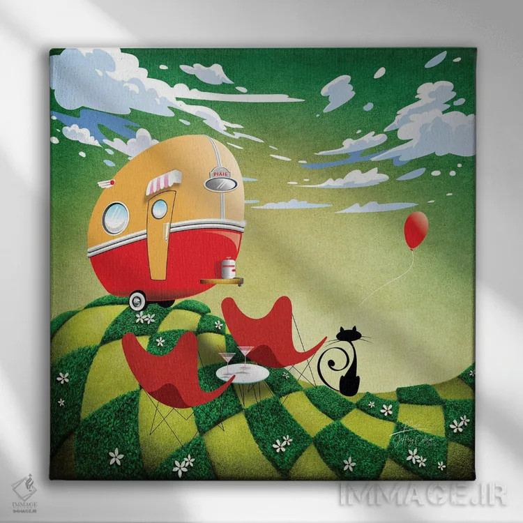 تابلو دکوراتیو پیکسی اثر جفری کولیسون - نمای روبهرو روی دیوار