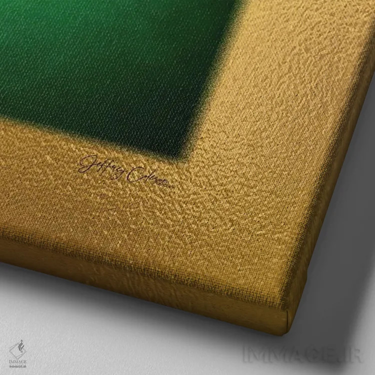 تابلو دکوراتیو گربه با کاموا اثر جفری کولیسون - نمای نزدیک بافت بوم