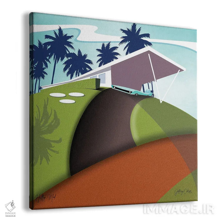 تابلو مدرن مد تپه ای اثر جفری کولیسون - نمای پرسپکتیو محصول