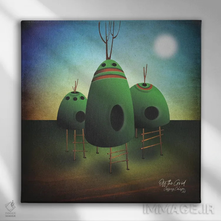 تابلو دکوراتیو خارج از شبکه اثر جفری کولیسون - نمای روبهرو روی دیوار