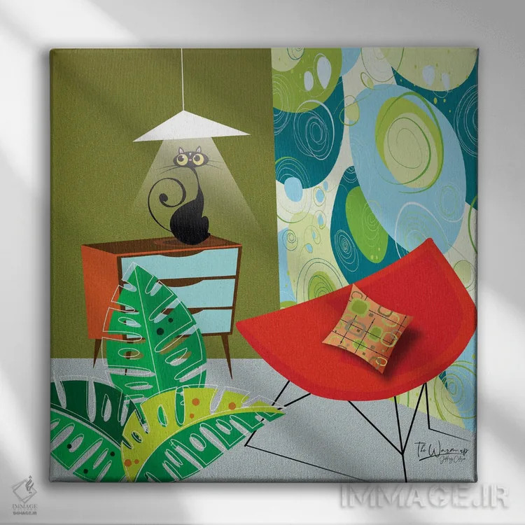 تابلو مدرن گرم کردن اثر جفری کولیسون - نمای روبهرو روی دیوار