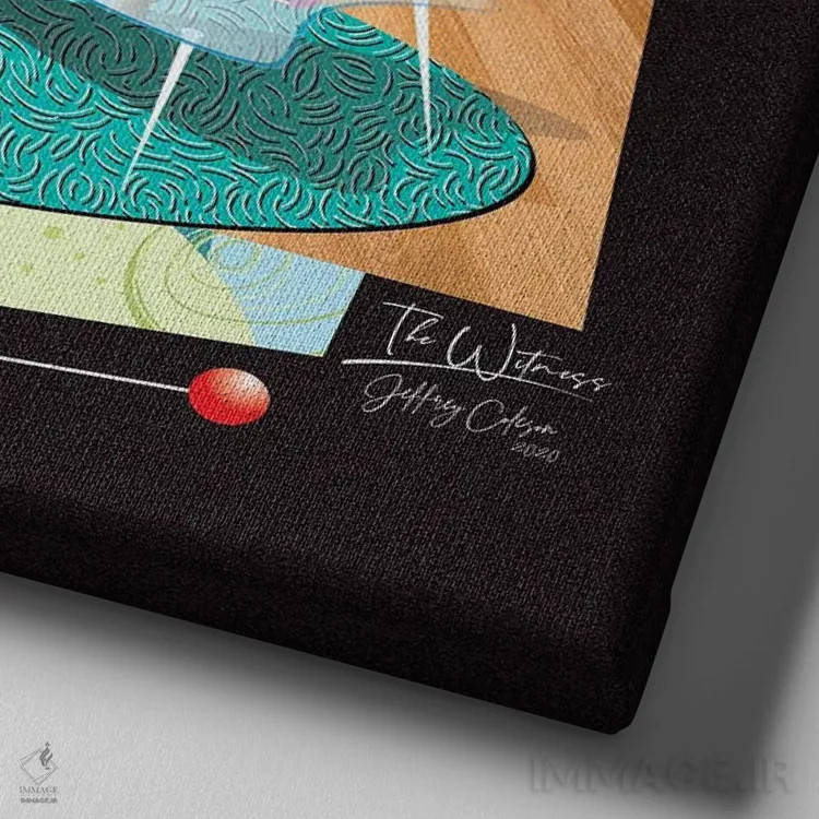 تابلو مدرن شاهد اثر جفری کولیسون - نمای نزدیک بافت بوم