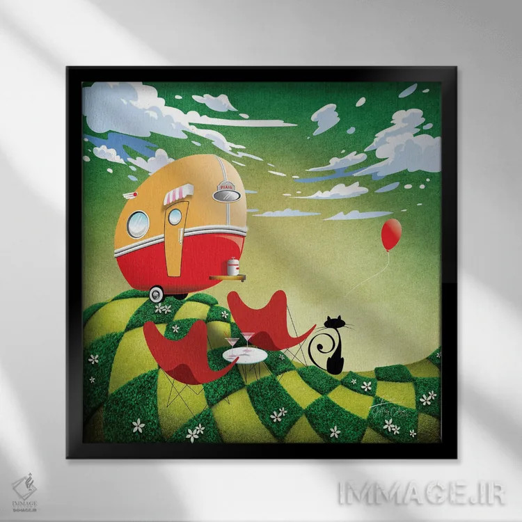 تابلو دکوراتیو پیکسی اثر جفری کولیسون - نمای قابدار مشکی