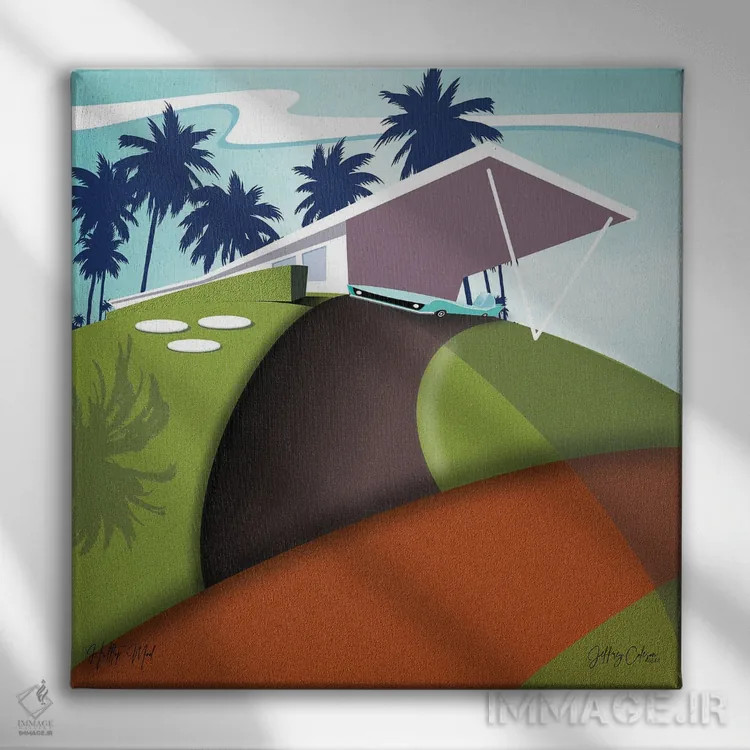 تابلو مدرن مد تپه ای اثر جفری کولیسون - نمای روبهرو روی دیوار