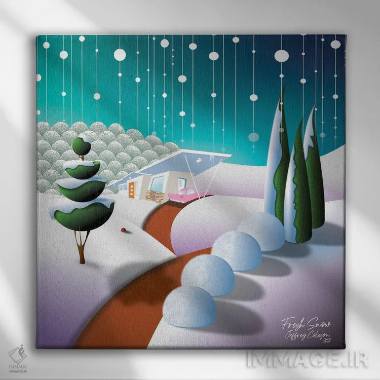 تابلو دکوراتیو برف تازه اثر جفری کولیسون - نمای روبهرو روی دیوار
