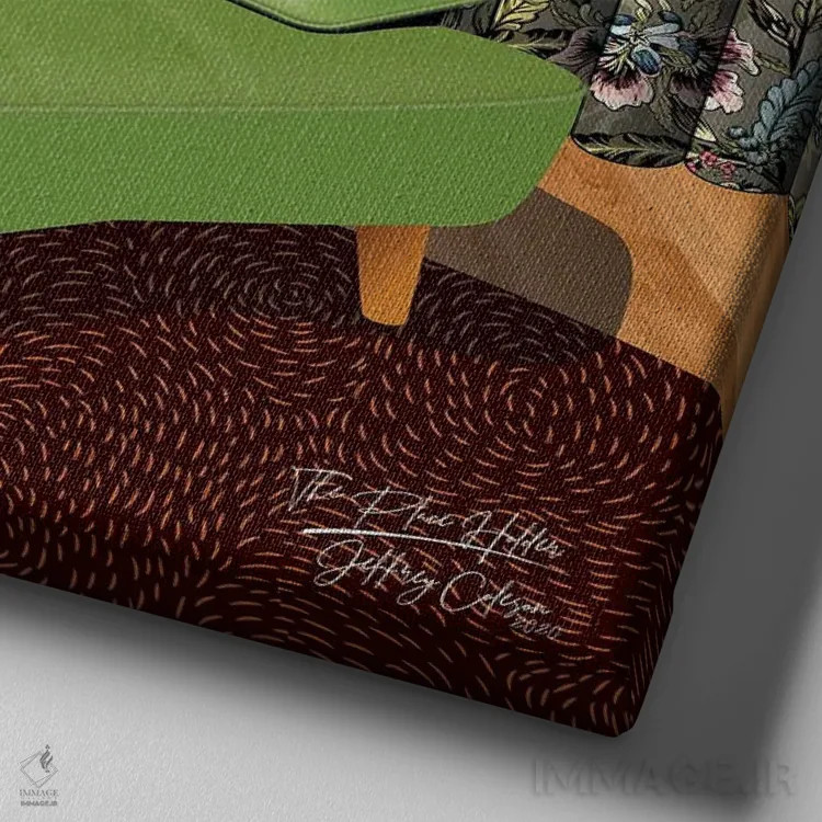 تابلو مدرن جای نگهدار اثر جفری کولیسون - نمای نزدیک بافت بوم