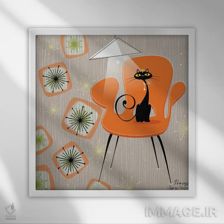 تابلو دکوراتیو پرنسس اثر جفری کولیسون - نمای قابدار سفید