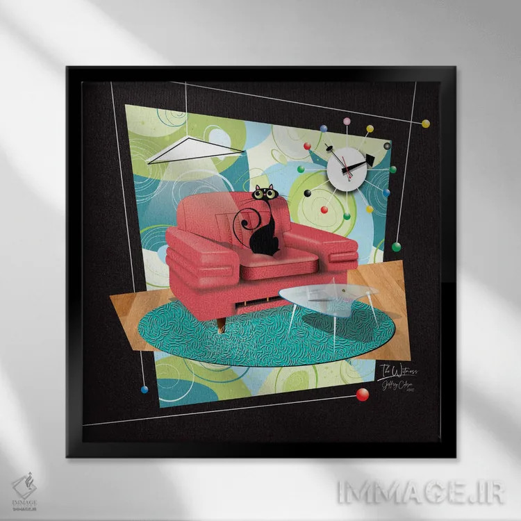 تابلو مدرن شاهد اثر جفری کولیسون - نمای قابدار مشکی