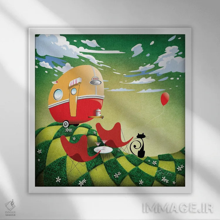 تابلو دکوراتیو پیکسی اثر جفری کولیسون - نمای قابدار سفید