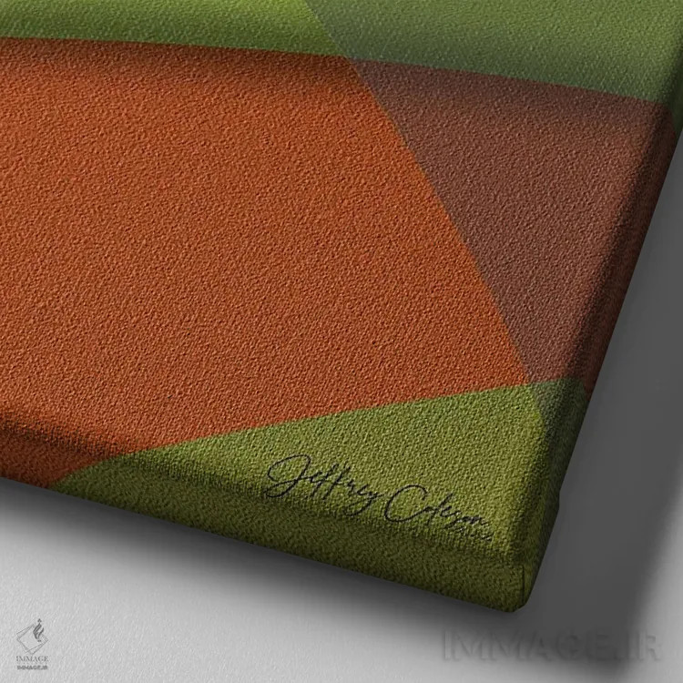 تابلو مدرن مد تپه ای اثر جفری کولیسون - نمای نزدیک بافت بوم