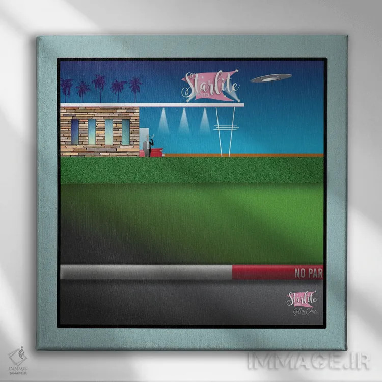 تابلو مدرن موتل استارلایت اثر جفری کولیسون - نمای روبهرو روی دیوار