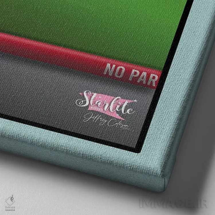 تابلو مدرن موتل استارلایت اثر جفری کولیسون - نمای نزدیک بافت بوم