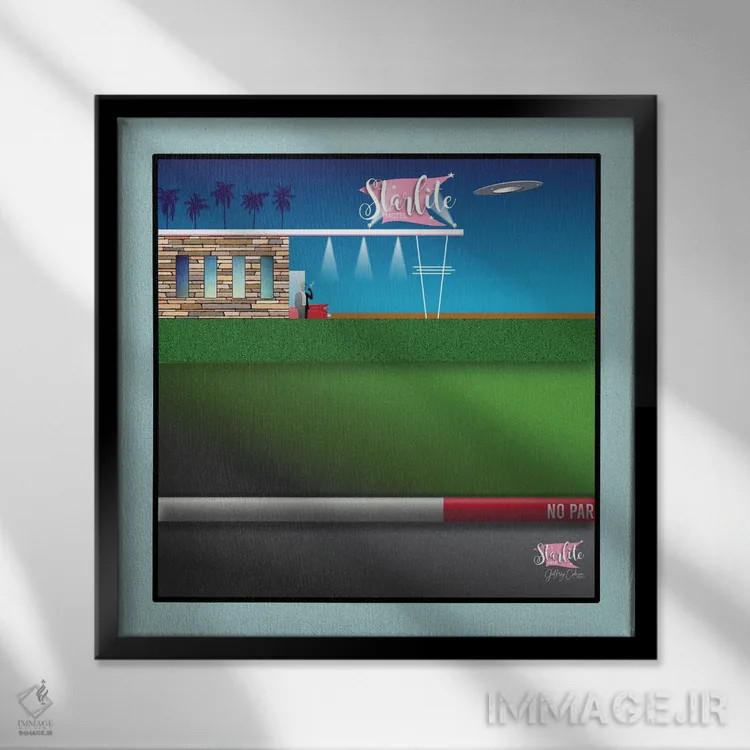 تابلو مدرن موتل استارلایت اثر جفری کولیسون - نمای قابدار مشکی