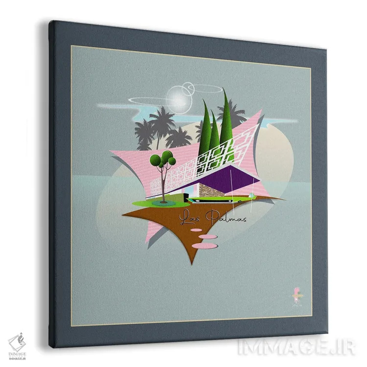 تابلو مدرن لاس پالماس اثر جفری کولیسون - نمای پرسپکتیو محصول