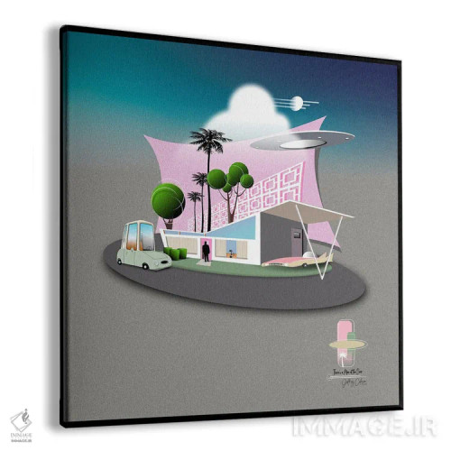 تابلو مدرن یک مرد پشت در است اثر جفری کولیسون - نمای پرسپکتیو محصول