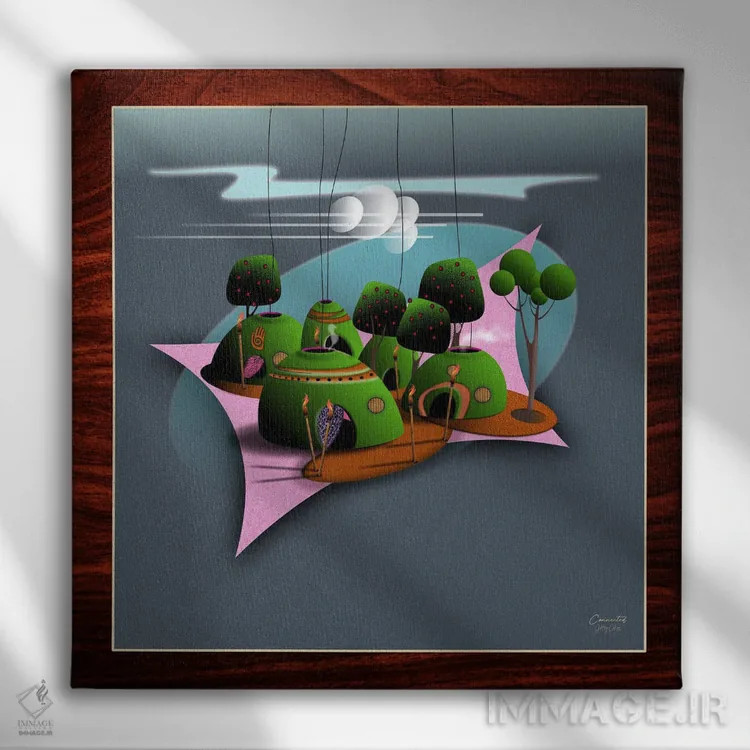 تابلو مدرن متصل اثر جفری کولیسون - نمای روبهرو روی دیوار